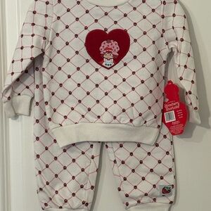 Strawberry Shortcake Kids Matching Set - White and Red